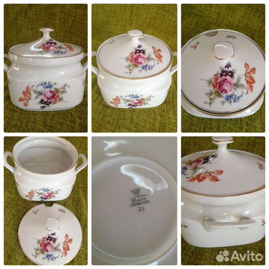 Супница, масленки. ГДР. Польша. Чехословакия