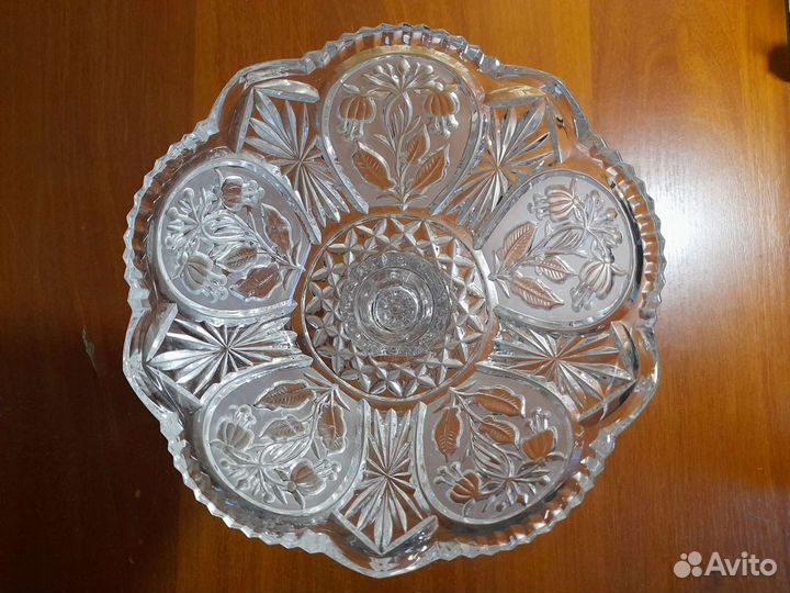 Ваза для фруктов ссср, хрусталь
