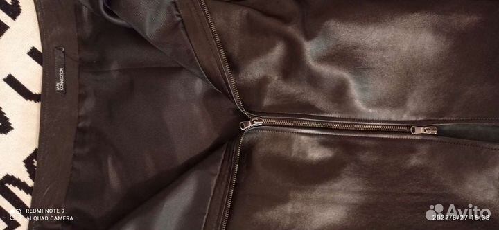 Юбка кожаная женская