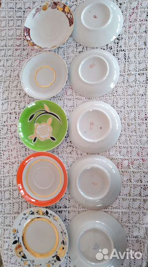 Чайные блюдца и тарелки десертные