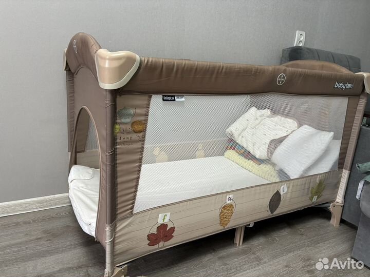 Кровать-манеж детская с матрасом