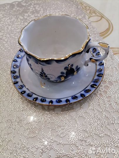 Чайная пара Гжель