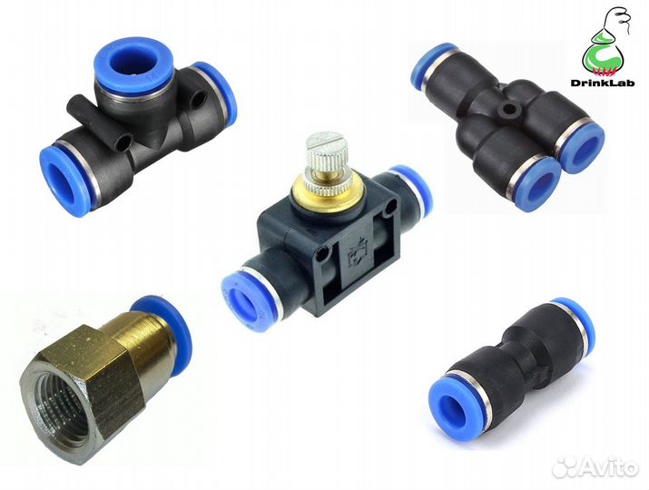 Фитинги быстросъемные для подвода жидкости, от 60р