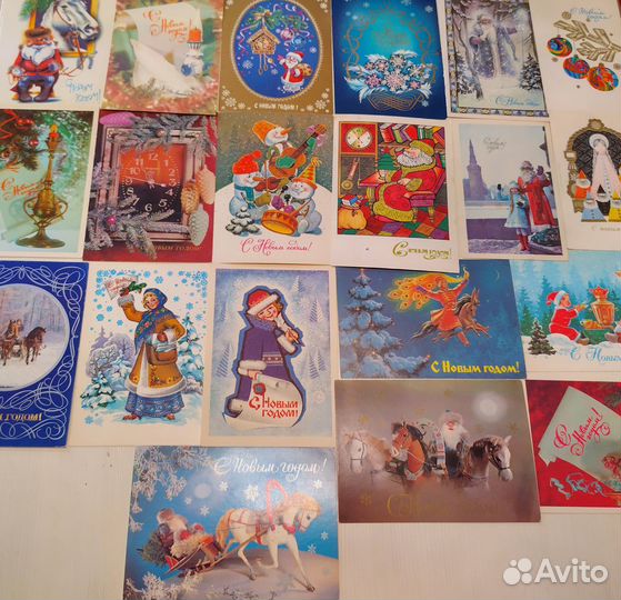 Винтажные новогодние открытки, СССР