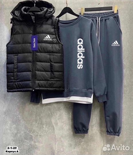 Костюм тройка adidas до 164 размера