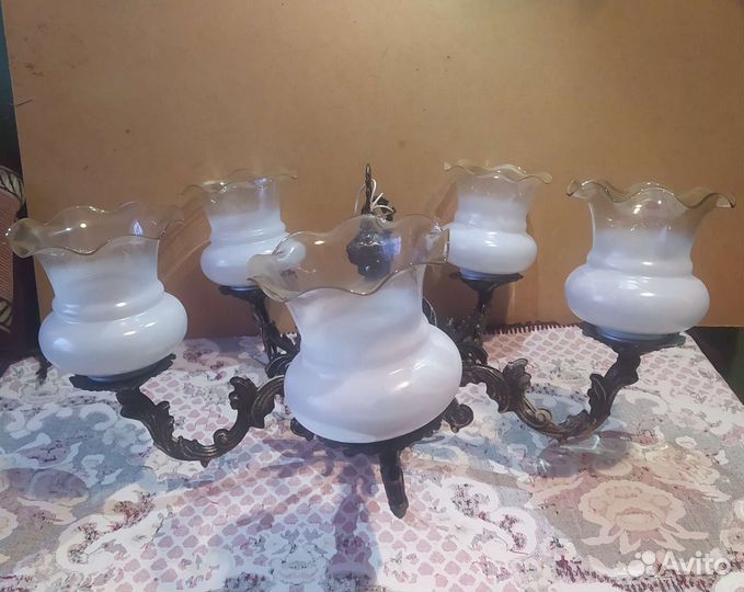 Люстра СССР бронза