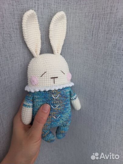 Заяц сплюшка вязаный
