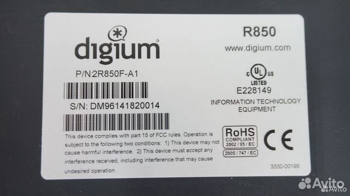 Система резервирования потоков Digium R850