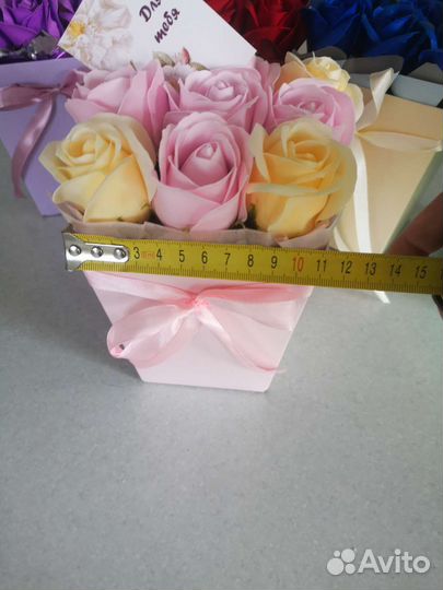 Букеты из 9 мыльных роз В наличии