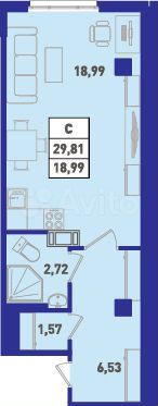 Квартира-студия, 29,8 м², 18/18 эт.