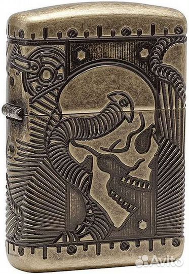 Zippo 29268 Armor Steampunk Skull, новая