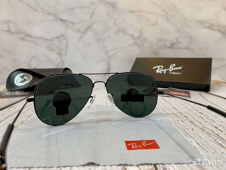 Очки ray ban авиатор стекло