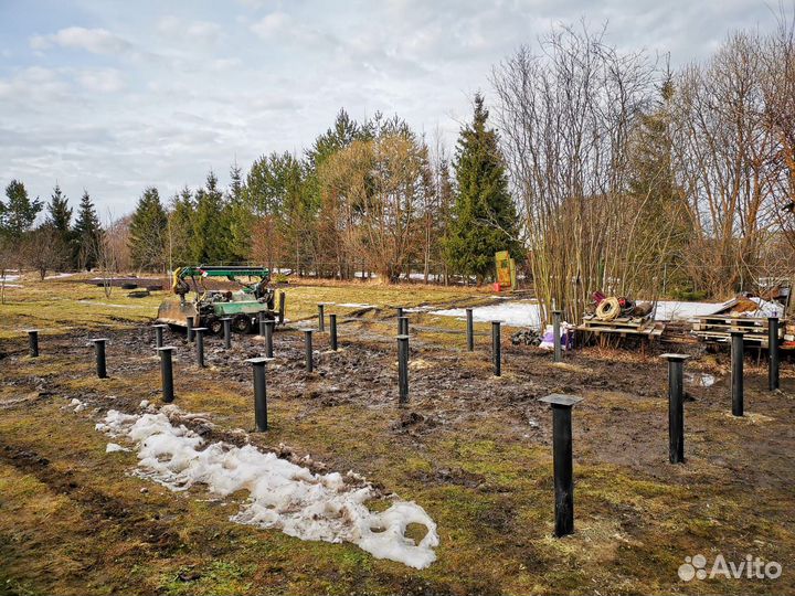 Сваи винтовые с монтажом