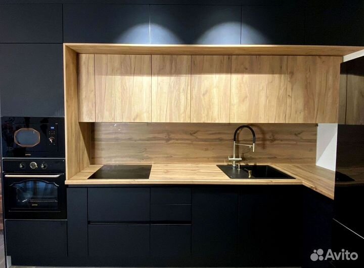 Прямая кухня с мдф фасадами