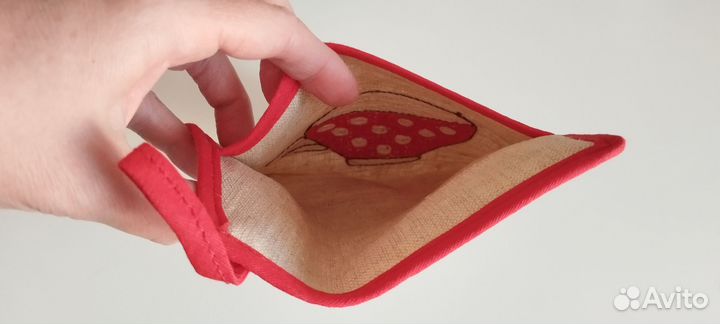 Прихватка варежка лëн кухонная