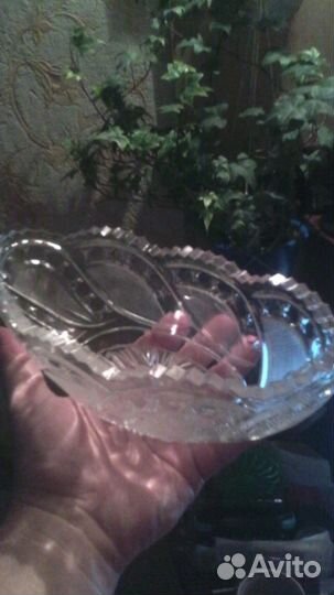 Хрустальный салатник времён СССР