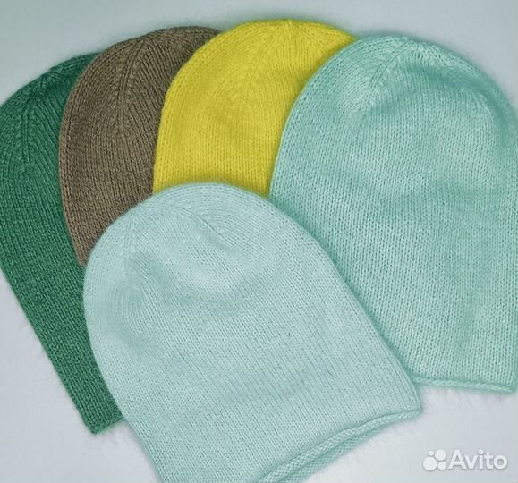 Шапка бини пух норки ручная работа