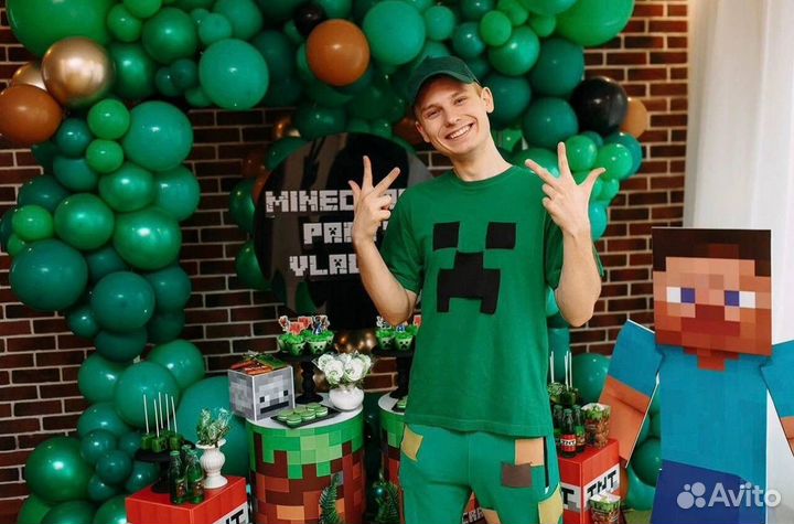 Квест на день рождения among as или майнкрафт