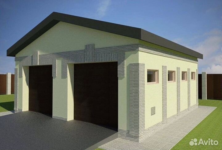 Надёжный гараж из газоблока для авто