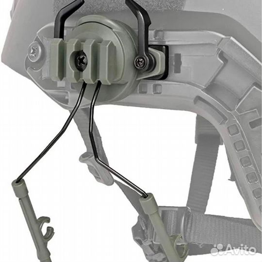 Тактические наушники активные с креплением