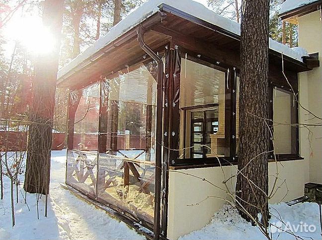 Мягкие окна для террасы, веранды беседки, под ключ