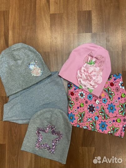 Шапки со снудом, на 6-8 лет