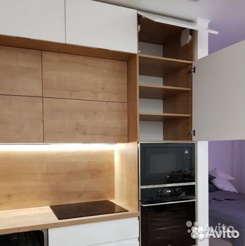 Кухонный гарнитур угловой под встраиваемую технику