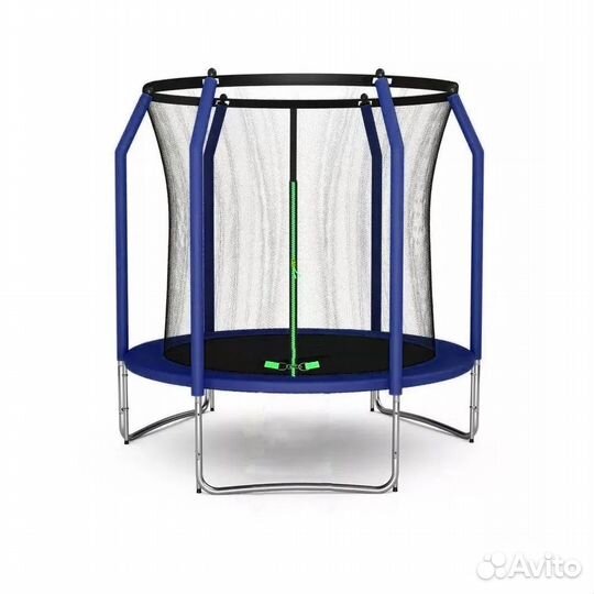 Батут Trampoline Big 8 ft (2,4 м) с внутренней сеткой и кольцом сверху