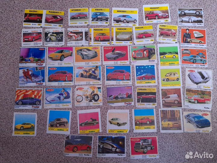 Вкладыши из жвачек turbo, bombibom