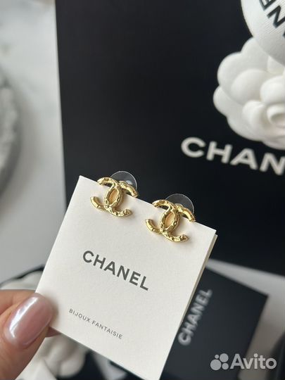 Серьги Chanel оригинал новые комплект бутика