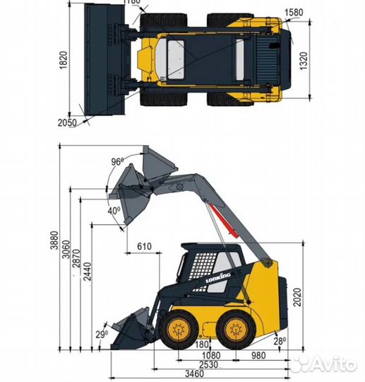 Мини-погрузчик Lonking CDM312, 2022