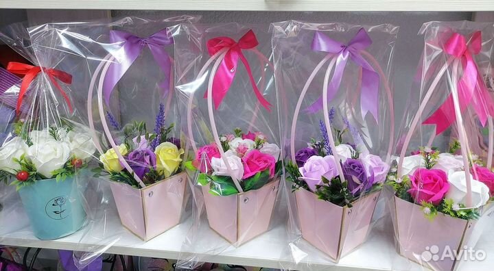 Букет из мыльных роз