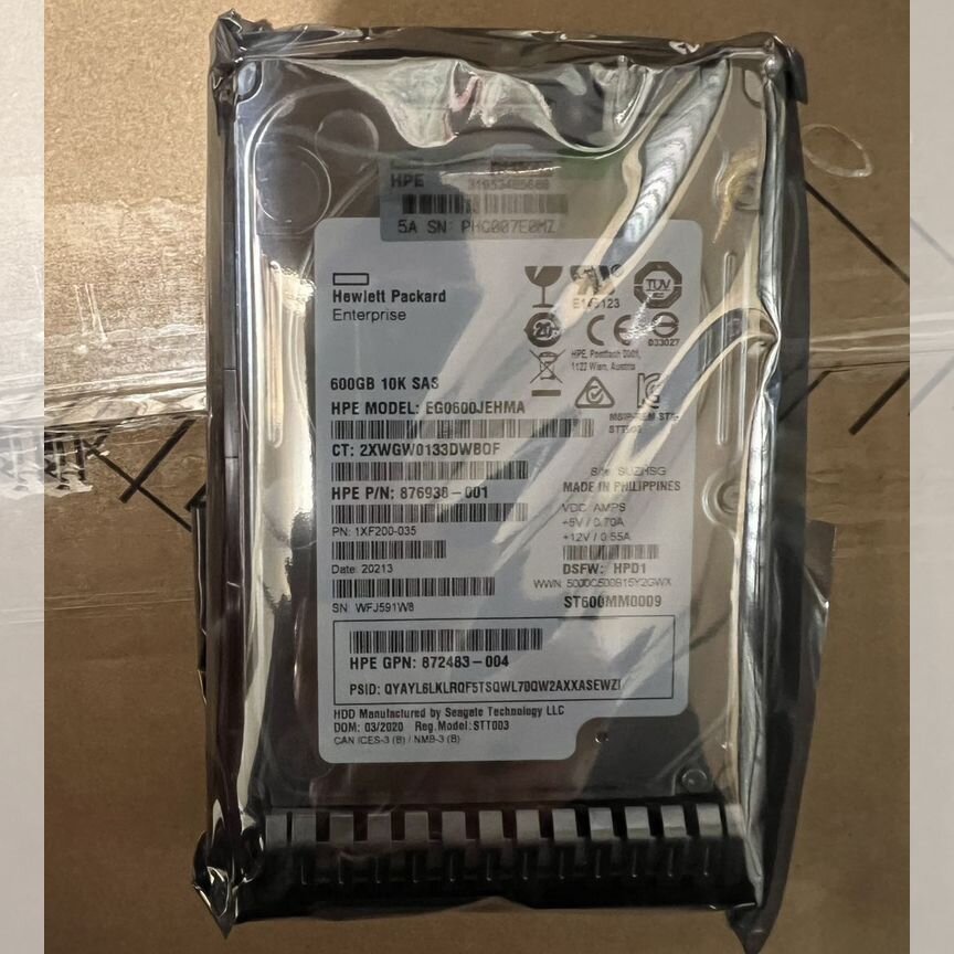 [872736-001] Жесткий Диск Hp 600gb Sas 12g 2.5 872736-001