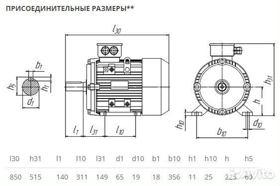 Электродвигатель аир 225М4 (55кВт-1500об) новый