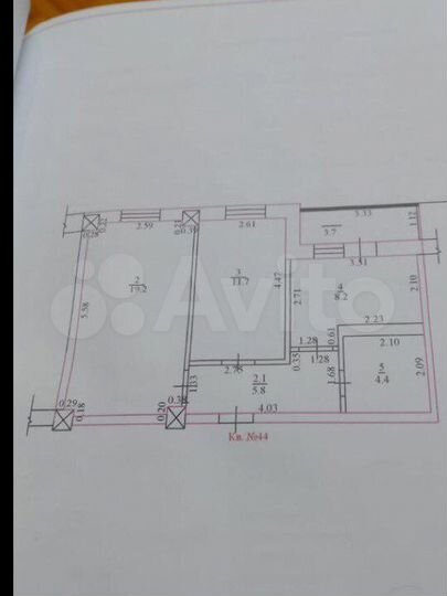 2-к. квартира, 49,3 м², 6/17 эт.