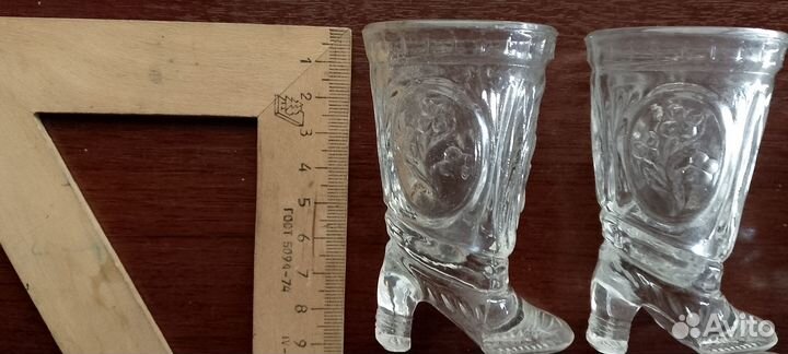 Хрустальные рюмки сапожки / Боксер