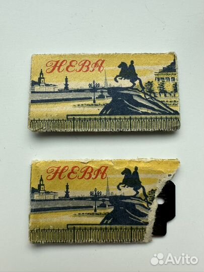 Новые лезвия для бритья Нева СССР