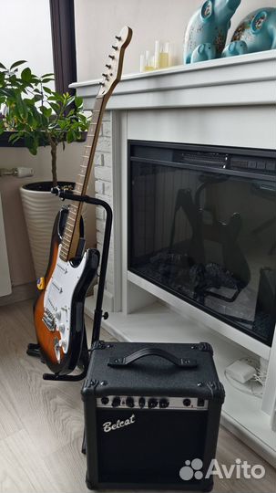Электрогитара fender squier bullet+комбоусилитель