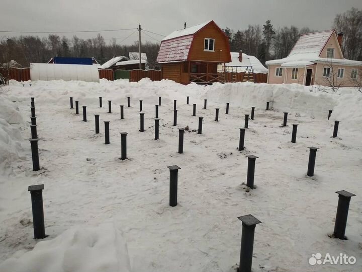 Монтаж винтовых свай с гарантией