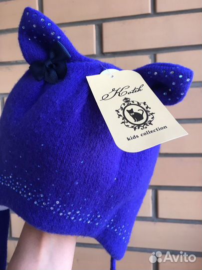 Новая зимняя шапка kotik 9-18 м