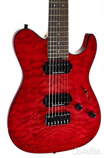 Электрогитара 7-струнная Edwards E-TB-7 QM Archtop