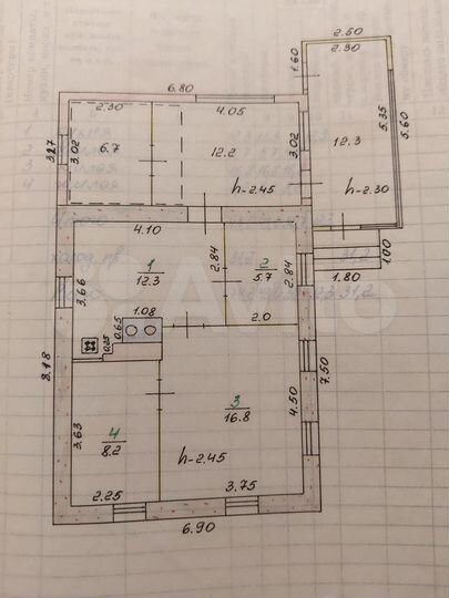 Дом 74,2 м² на участке 13,6 сот.