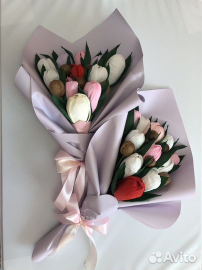 Букет тюльпанов из конфет