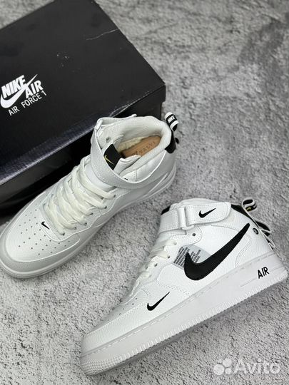 Мужские зимние кроссовки Nike air force 1 высокие