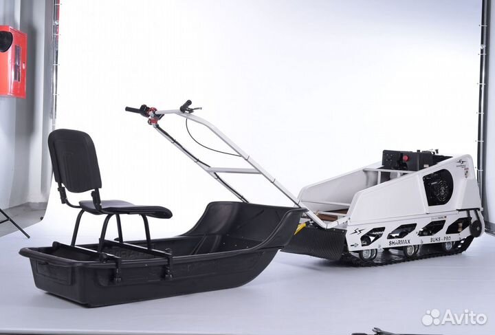 Мотобукс Sharmax S500 1700 HP15 +волокуша и кресло