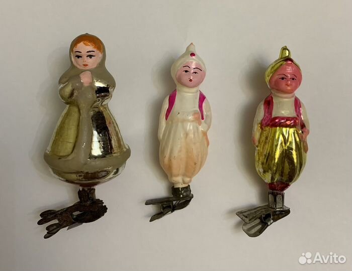 Елочные игрушки на прищепке, времен СССР