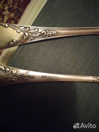 Вилки, ножи мельхиоровые ссср, клеймо зiш в овале