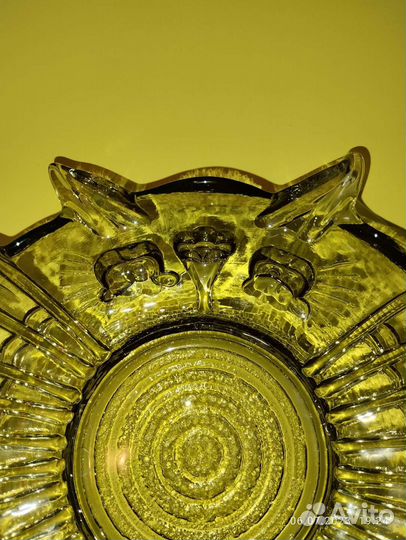 Редкая ваза тарелка Сова