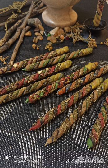 Восковые свечи скрутки ручной работы