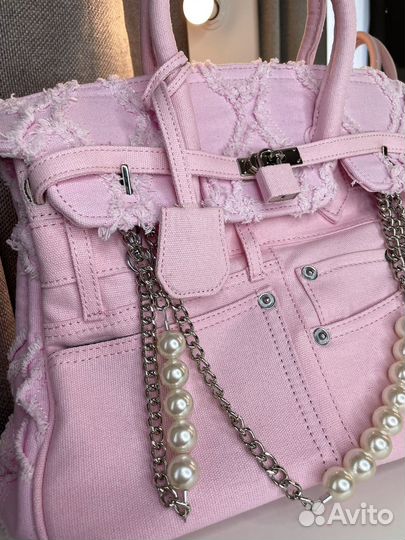 Сумка в стиле биркин